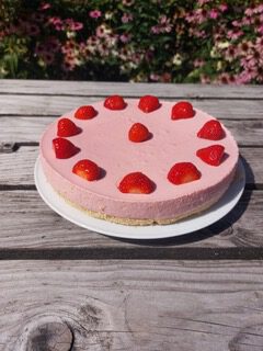 Aardbeien kwarktaart
